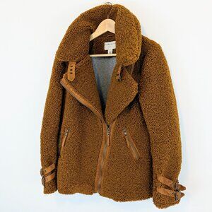 Anthropologie Marrakech Sherpa Moto Jacket Teddy